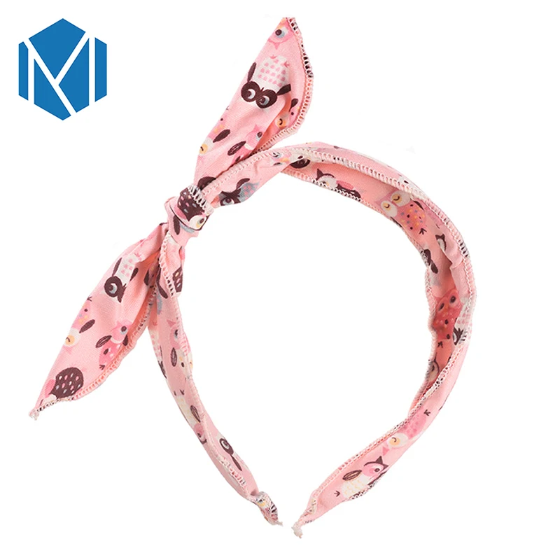 Милый тюрбан с мультяшным принтом для девочек Детская повязка на голову заячьими