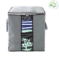 foldable storage bag clothes blanket quilt closet sweater organizer box pouche a non woven fabric portable bag holder organizer