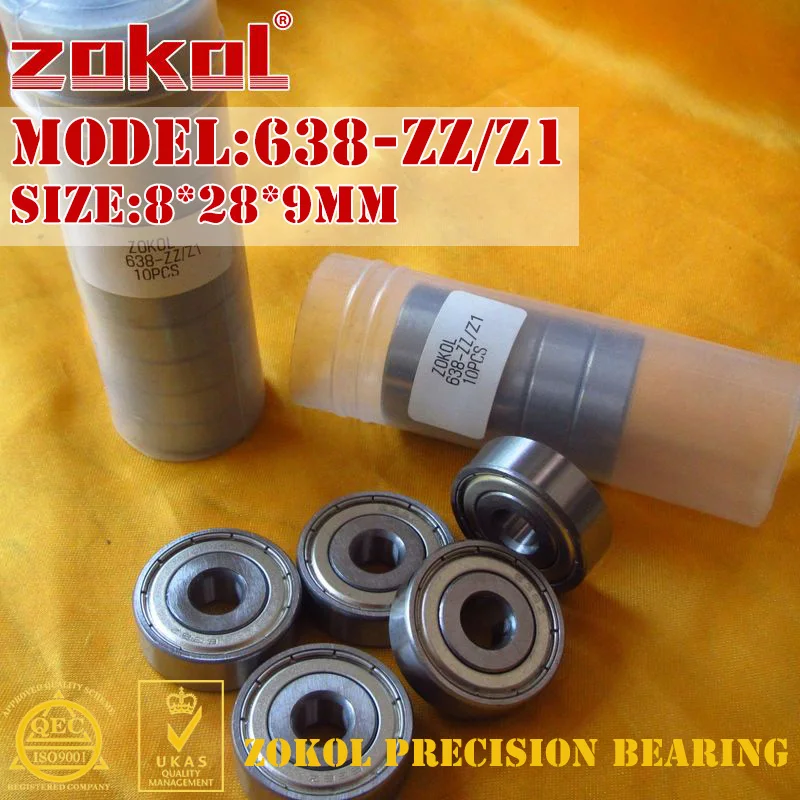 ZOKOL 638 ZZ Z1 638zz подшипник 80038/Z1 миниатюрный шарикоподшипник с глубоким желобом 8*28*9