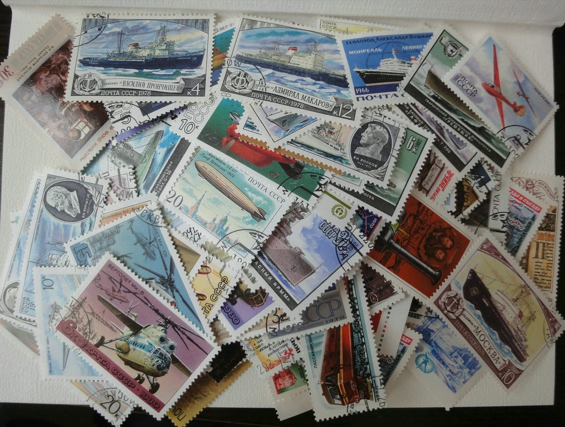 

50 шт./лот CCCP, Советский Союз, все отличаются от многих стран, не повторяются, неиспользованные почтовые марки для коллекционирования