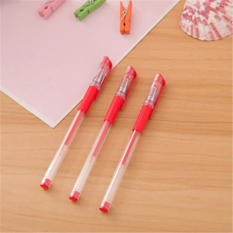 Red 1pcs Корейский милый Единорог гелевая ручка с подвеской Kawaii Розовая пантера канцелярские товары Рождественский лось Снеговик креативный светильник Эйфелева башня лампа - Цвет: Red 1pcs