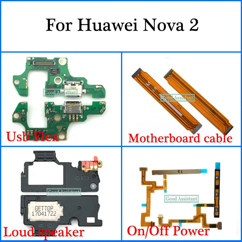 Для Huawei Nova 2 PIC AL00 L09 L29 TL00 LX9 Usb гибкий кабель материнской платы громкий динамик