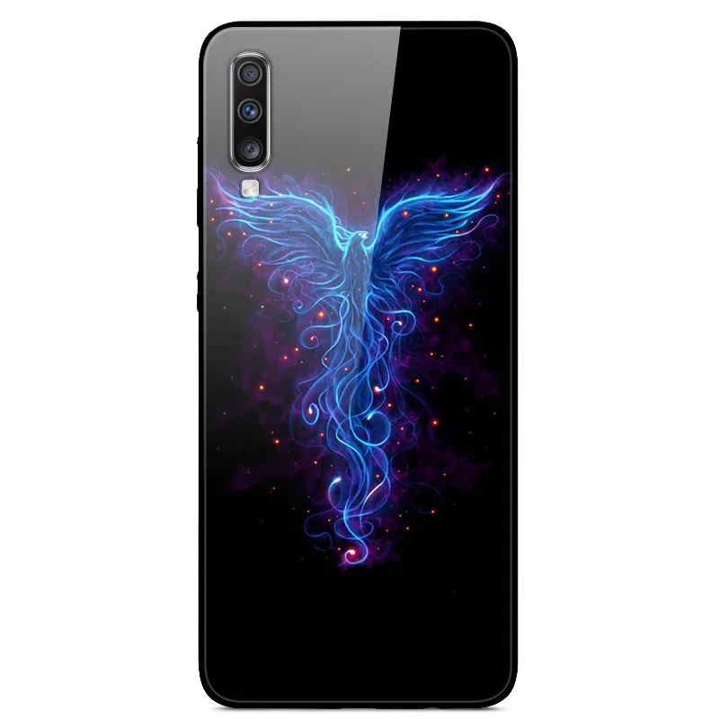 Для samsung Galaxy A70 чехол из закаленного стекла жесткий чехол s чехол для samsung Galaxy A70 чехол A705F Чехлы A 70 чехол для телефона - Цвет: 46