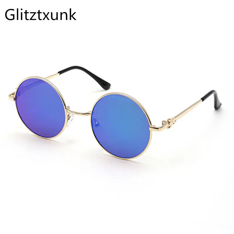 Детские круглые солнцезащитные очки Glitztxunk брендовые дизайнерские для мальчиков