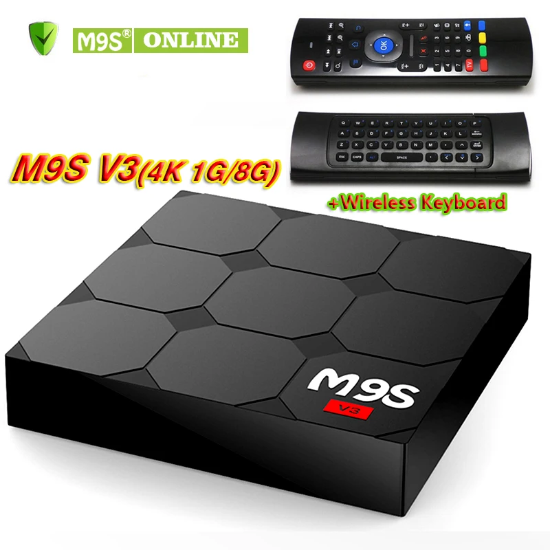 M9S V3 Android 6 0 ТВ коробка Оперативная память 1 ГБ Встроенная 8 RKMC 17 3 Rockchip RK3229 4 ядра