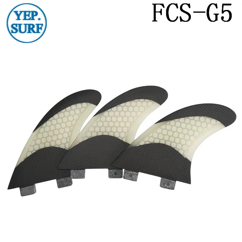 Доска для серфинга FCS G5 плавники из стекловолокна белого цвета стандартные
