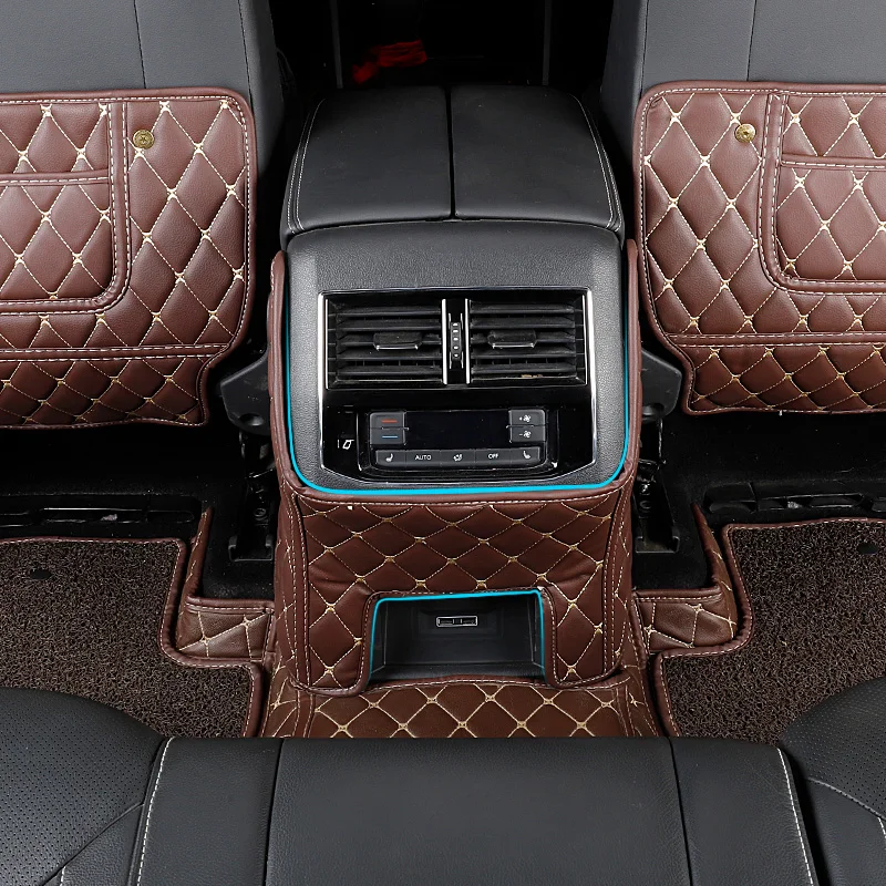 TSWEI Car Seat Backrest Anti Kick Pad Leather Dirty Mat Back Anti-kick cover for vw tiguan L | Автомобили и мотоциклы
