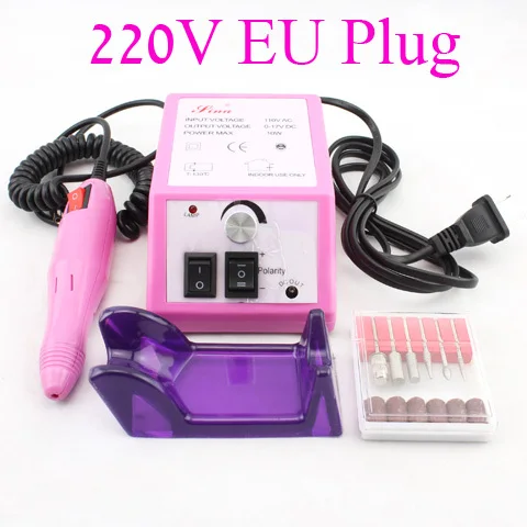 220V EU Plug OPHIR электрический сверлильный станок для маникюра, педикюра, 30x сверла 8" 120" 18" шлифовальный станок_ KD139+ 163+ 165 - Цвет: 220V EU Plug