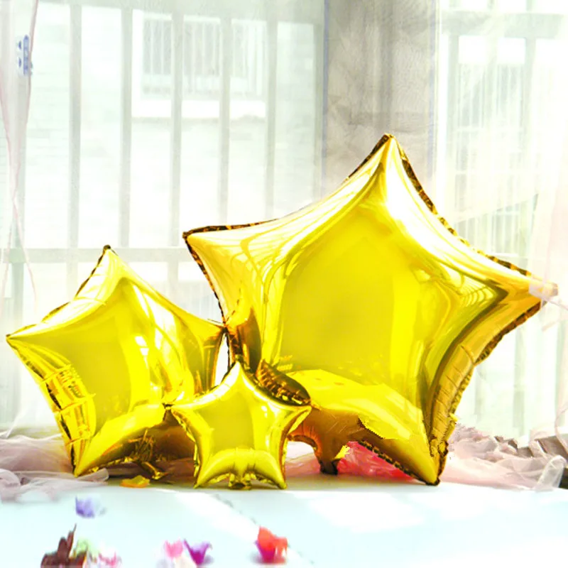 Надувные шары из алюминиевой фольги 24 дюйма свадебное украшение звезды день