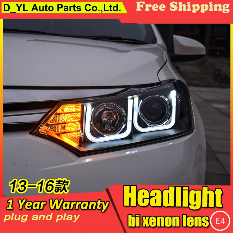 

Car Styling Headlights for Toyota Vios 2014-2016 LED Headlight for Vios Head Lamp LED Daytime Running Light LED DRL Bi-Xenon HID