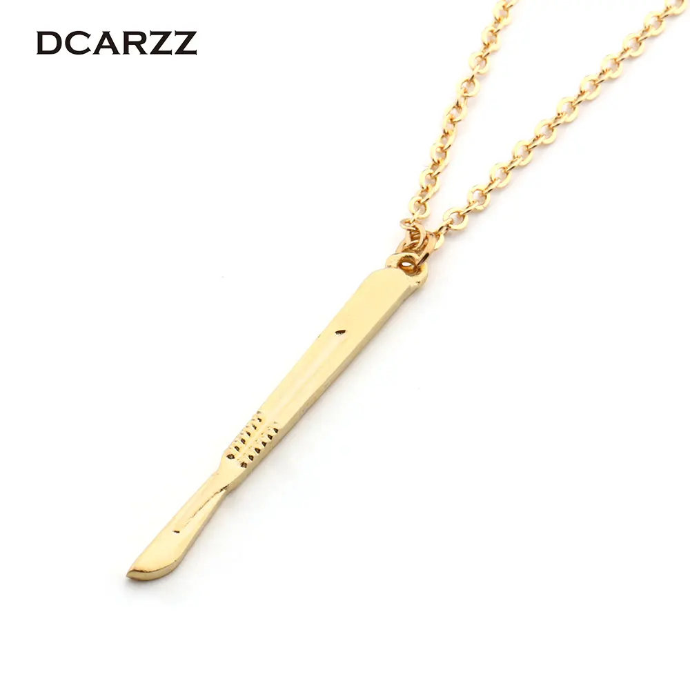 Золотистый скальпель ожерелье звеньевая цепь медицинские ювелирные изделия в