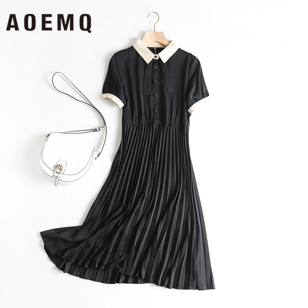 AOEMQ модные новые летние платья консервативные принцессы в школьном стиле