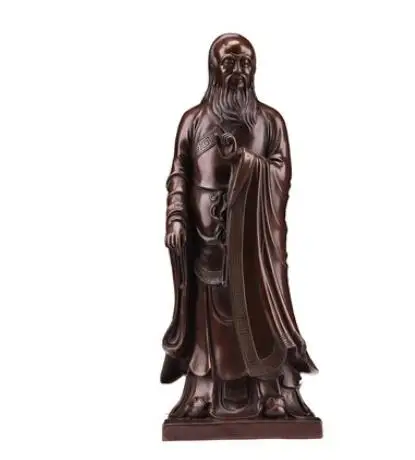 12&quot China Taoism Bronze Copper Ancient Famous Thinker Laozi Lao-tzu Statue Sculpture | Дом и сад