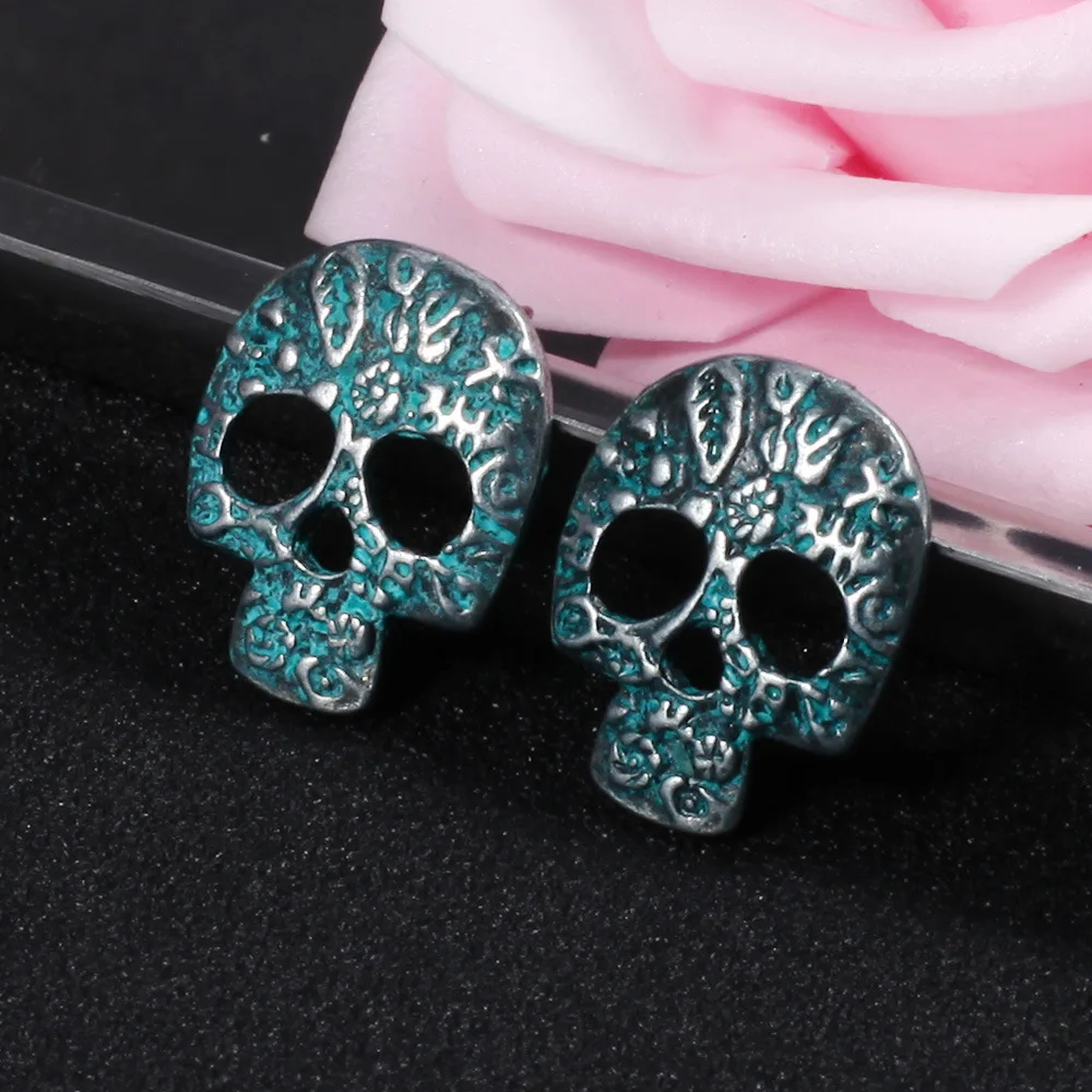 В готическом стиле модные серьги в форме скелета старинное серебро бронза