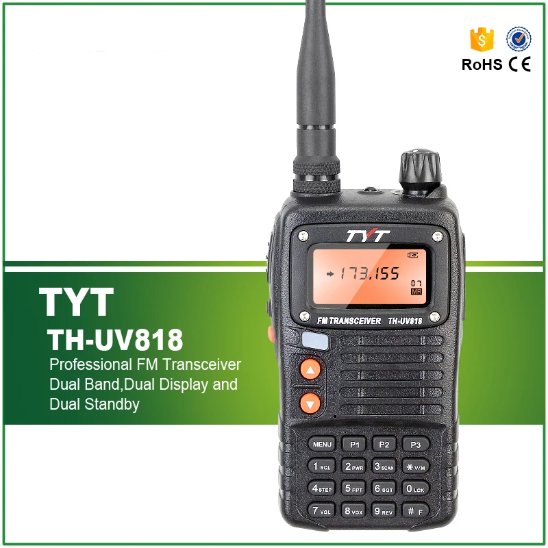

Оригинальная Двухдиапазонная рация TYT VHF UHF 5 Вт, Любительская рация, Любительский радиоприемник