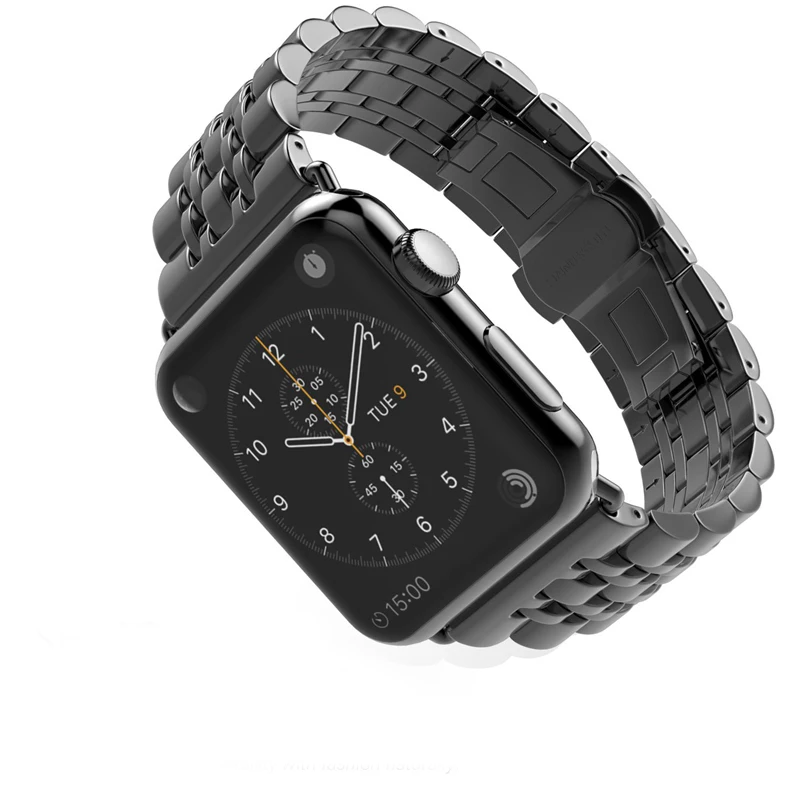 Ремешок URVOI для apple watch series 1 2 3 ремешок на запястье из нержавеющей стали браслет модный дизайн iwatch 7 рядов Бабочка Пряжка