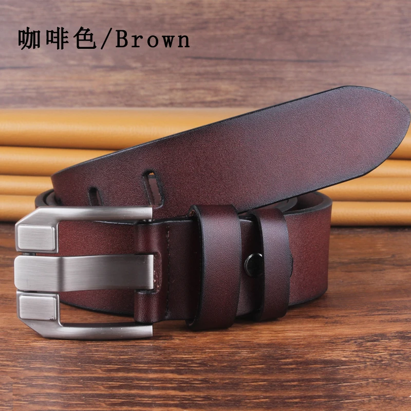 

New Cow Leather Belts Men Vintage Pin Buckle Male Waistband Genuine Leather Men Belt Flower Pressed Strap Waist Belt for Jeans