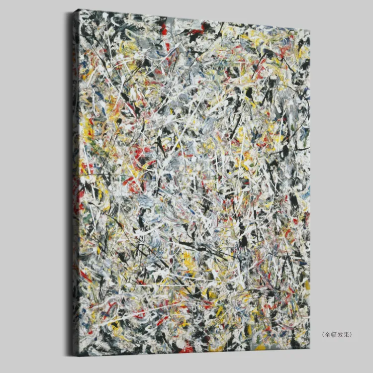 Американский художник Pollock современный цвет искусство абстрактная офисная компания бескаркасные гигантские Большие размеры декоративная живопись маслом на холсте