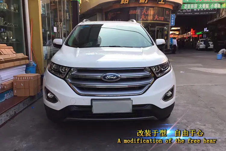 Глава автомобиля укладки светодиодный фара для Ford край светодиодный фары- для Ford Edge drl H7 hid Би-ксеноновые линзы ближнего света