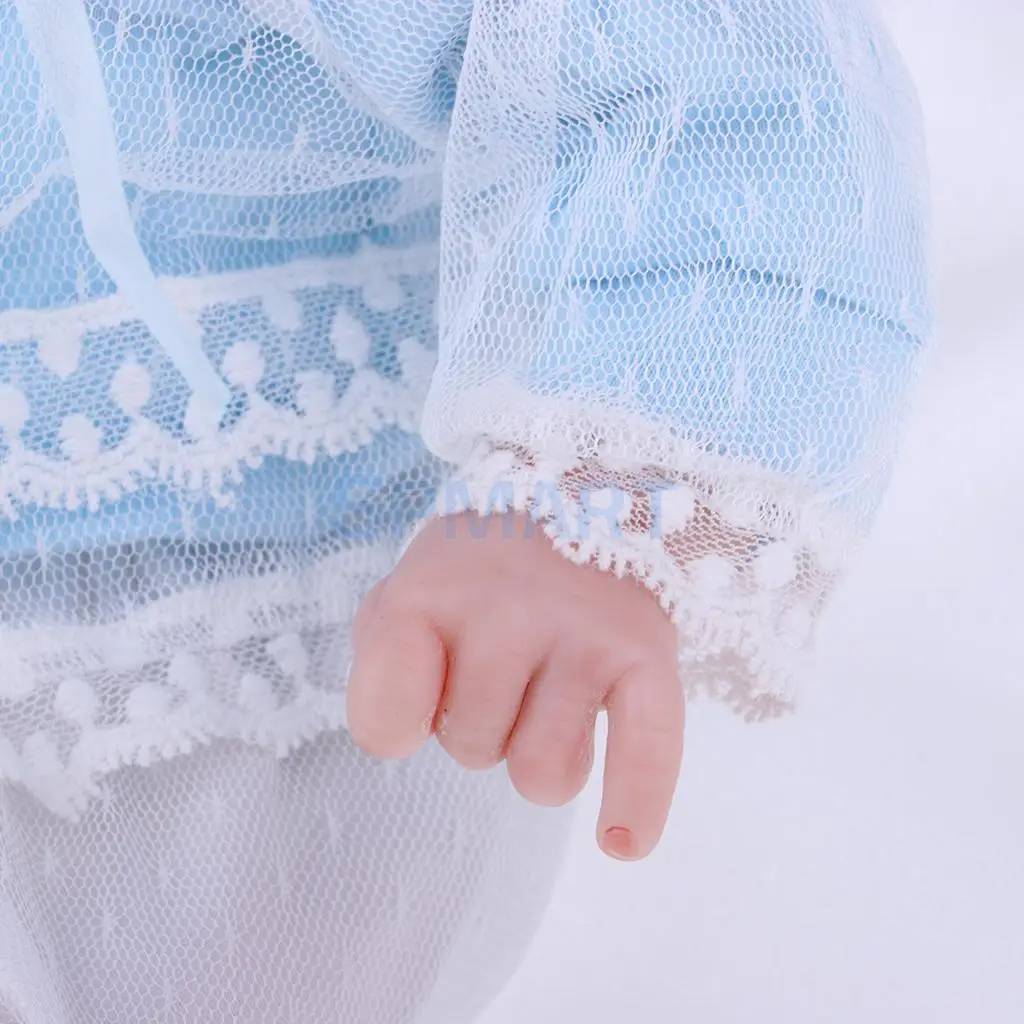 Реальная жизнь 22 дюймов Reborn Awake Baby Doll новорожденный размер поддельный малыш кукла-рука укоренился мохер; акрил карие глаза