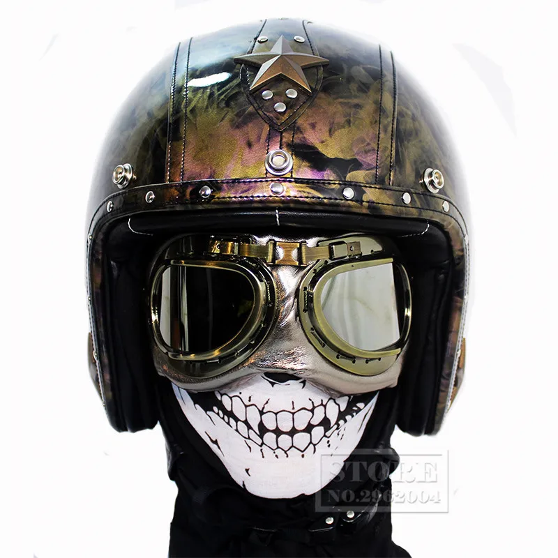 

Motorcycle Helmets 3/4 Chopper Bike helmet open face vintage motorcycle helmet retro capacete motociclistas capacete