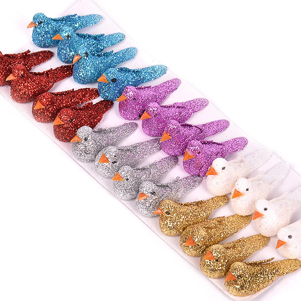 Недорогие Искусственные Птицы из пены 4 шт. товары для свадебного украшения