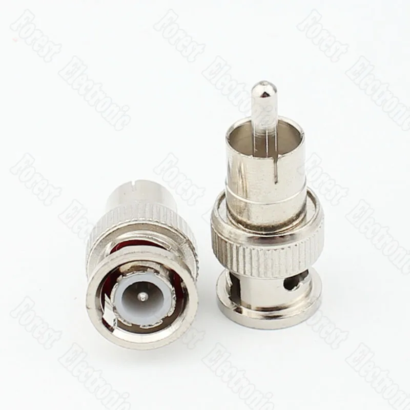 100pcs/lot BNC Male To AV/RCA/ Male Lotus Connector BNC Q9 Connector