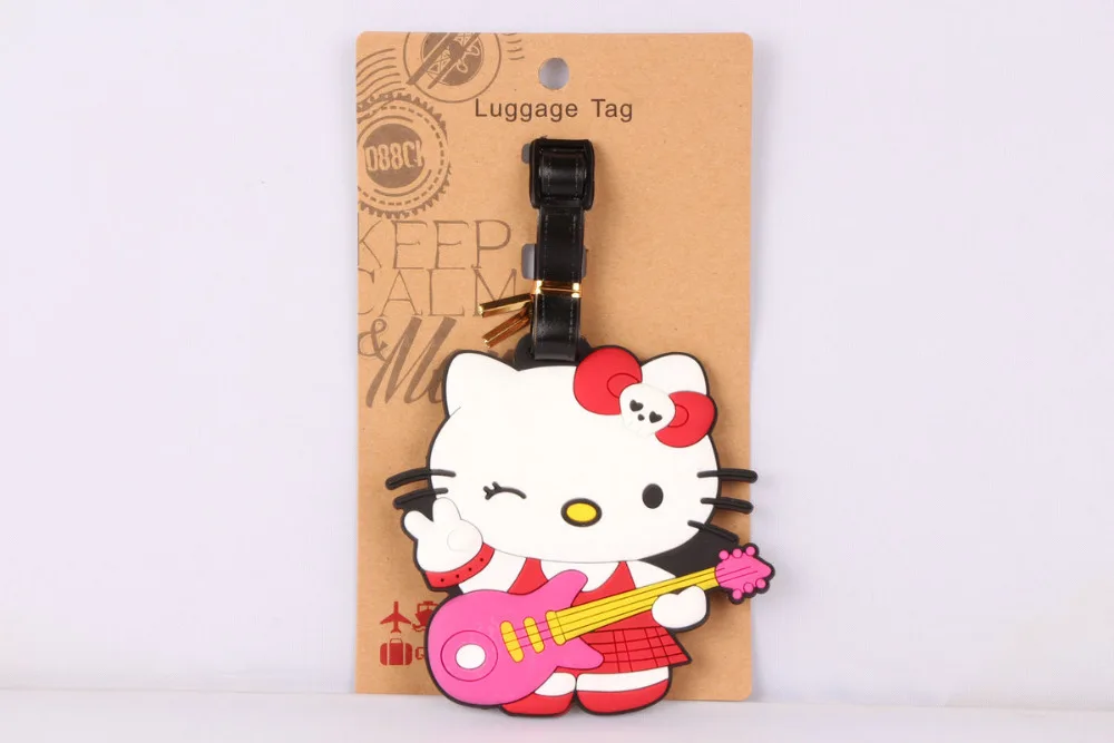 1 шт. hello kitty ПВХ сумка Подвеска путешествия название бирка новинка игрушки|novelty