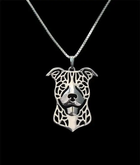 fashion Hollow Pet Pitbull(natural ears) Necklace Christmas gift for women best friends | Украшения и аксессуары