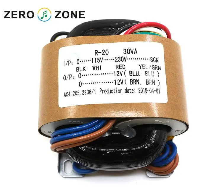 

Трансформатор GZLOZONE 30VA Dual 12V R-type 30W 12V * 2 трансформатор для аудио