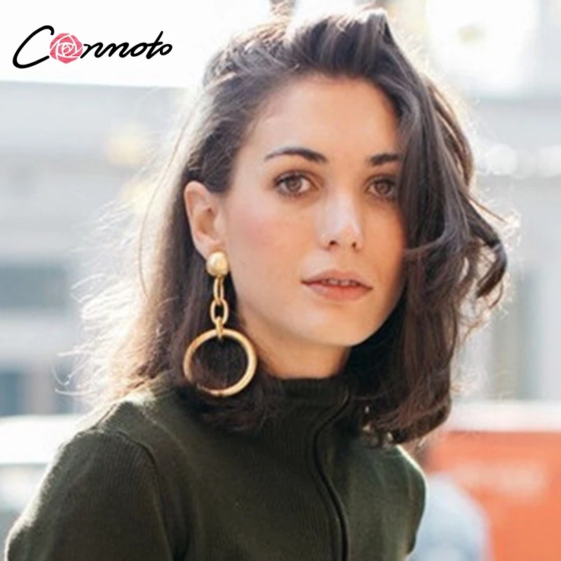 Conmoto Эффектные серьги кольца модные длинные в стиле бохо винтажные свадебные