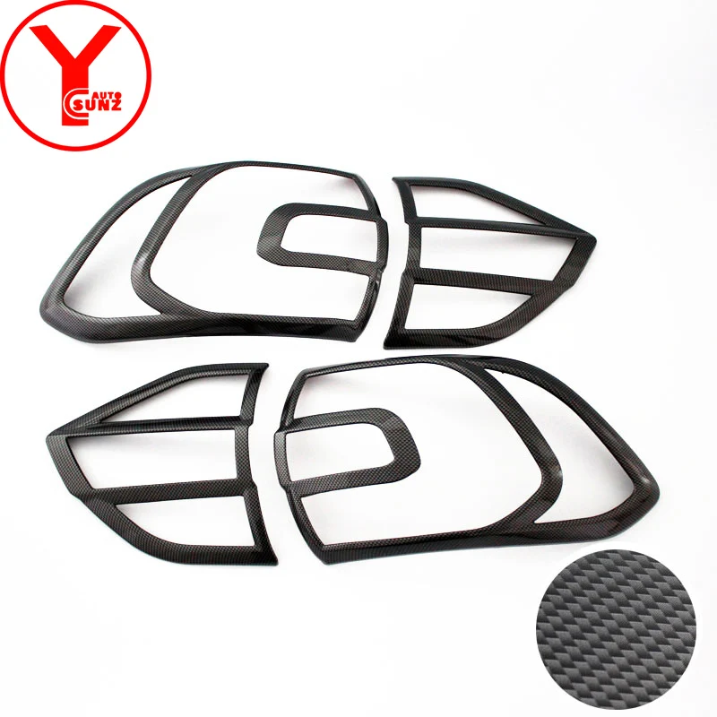 carbon fiber YCSUNZ ABS детали для отделки автомобиля УГЛЕРОДНЫЙ Задний фонарь led Накладка на заднюю фару аксессуары для Ford Everest Endeavour - Цвет: carbon fiber