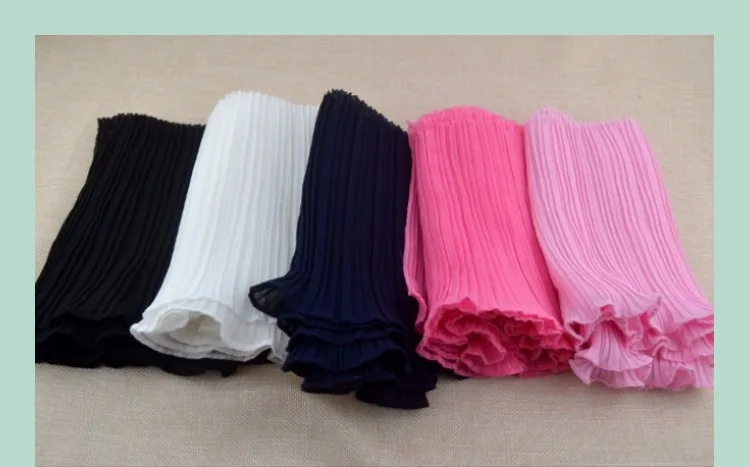 3 ярда/лот черный белый цвет кружевной отделкой гофрированное платье из