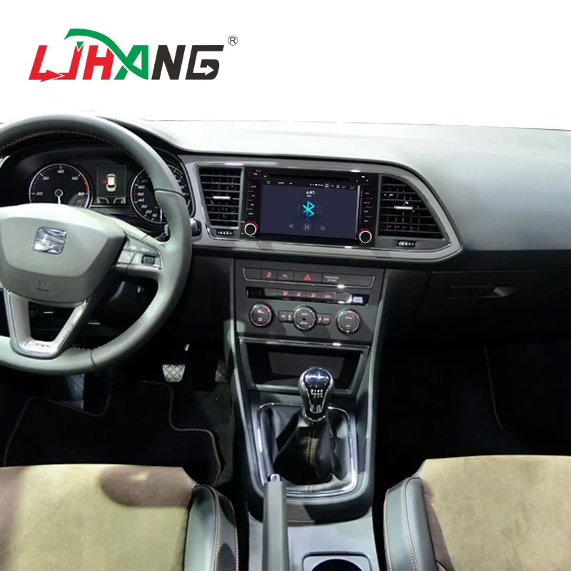 Автомобильный DVD плеер LJHANG 1 Din Android 10 для Seat Leon 2014 2015 2016 2017 Wi Fi мультимедиа GPS