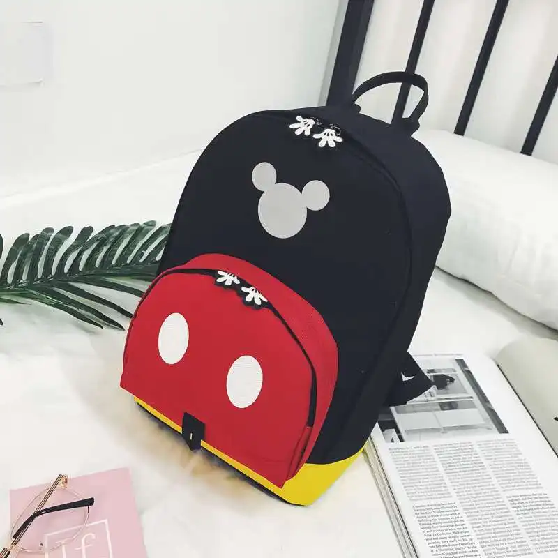 Женский холщовый рюкзак на плечо с Микки-Маусом, студенческий школьный рюкзак на молнии, дорожный мини-рюкзак, 2019 