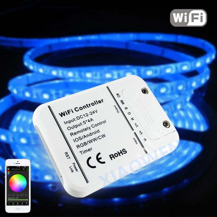 Горячая продажа 16 миллионов цветов Wifi 5 каналов RGB/WW/CW Светодиодный контроллер