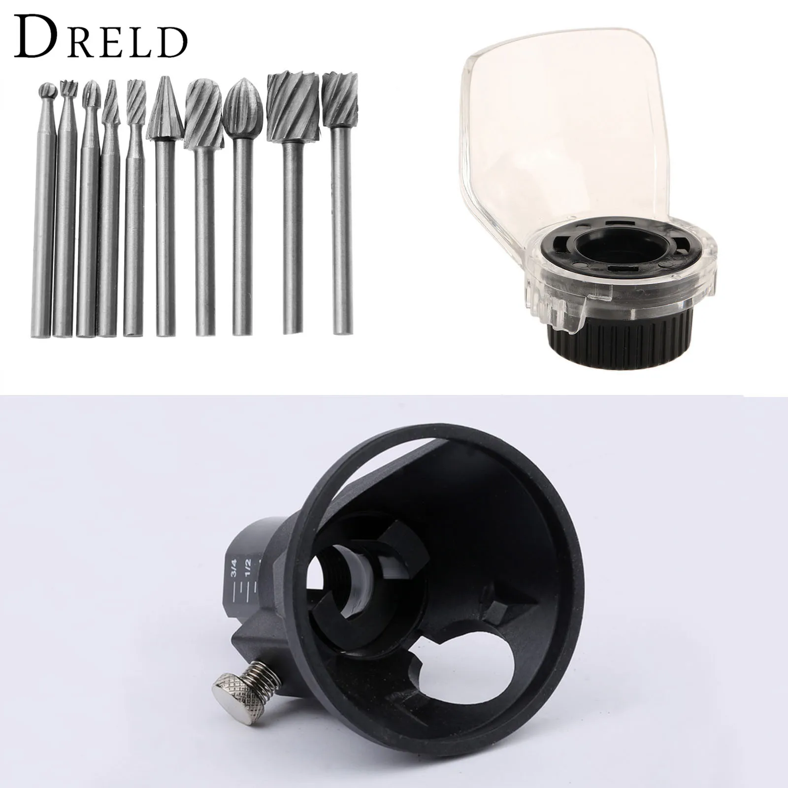 10 шт. фрезы для дрели с защитным чехлом|burrs for dremel|milling burrsgrinding bit |