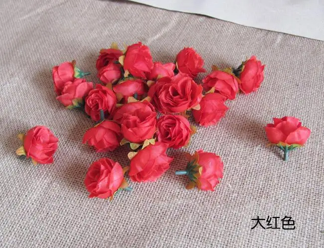 

Newest 100PCS/Bag DIY Wedding Home Decoration Multi-use Artificial Flower Rose Handmade Head