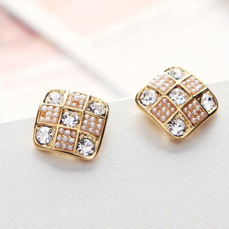 Neoglory светильник желтое золото цветные серьги-гвоздики для женщин австрийские