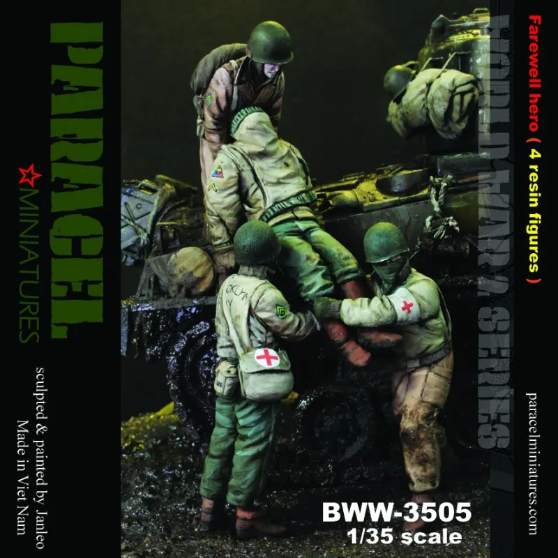 1/35 модельная фигурка из смолы наборы для похода героя (4 фигурки)