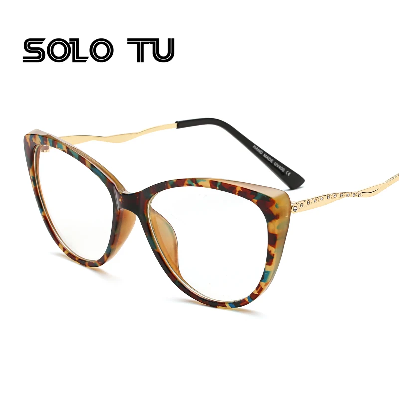 Модные женские глаз Очки Рамки оптика ясно Кошачий Глаз Солнцезащитные женщи