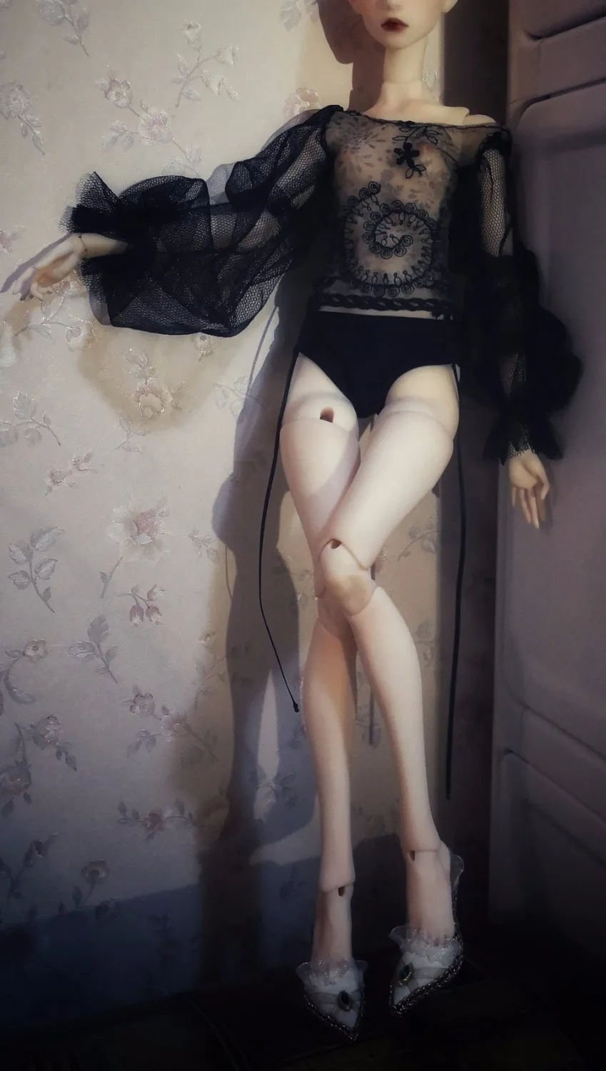 T02-X501 Blyth st кукольная одежда 1/3 1/4 bjd 1/6 аксессуары для кукол черное сексуальное Сетчатое платье 1 шт