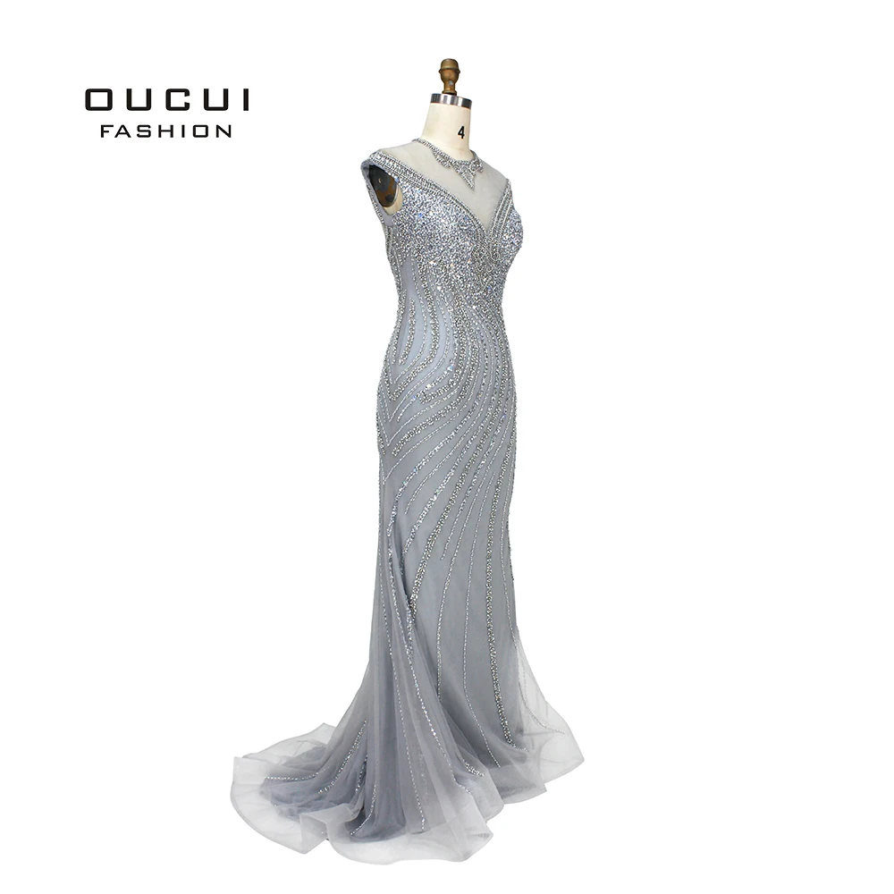 Oucui/Новое поступление Robe De Soiree платья для выпускного вечера 2019 цвет шампанского