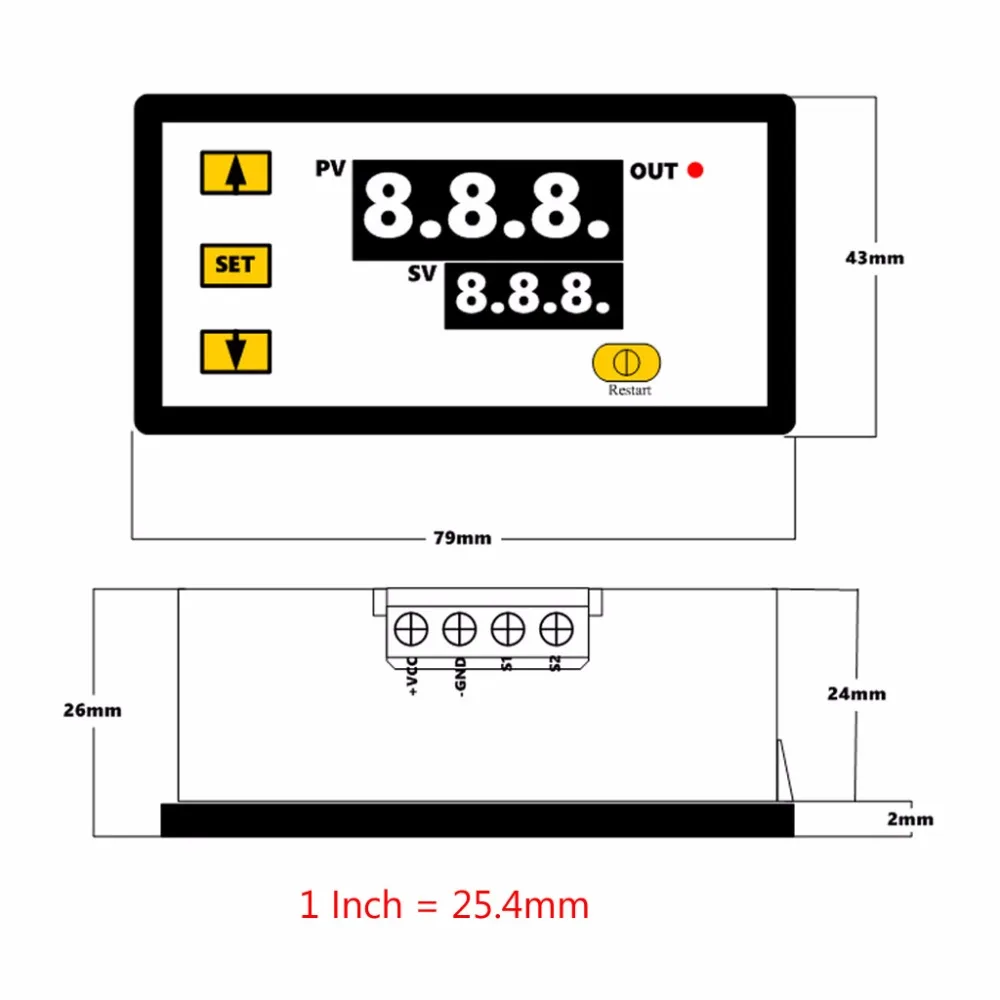 W3230 DC 12V 20A Digital Temperature Controller -50-120Â°C Thermostat Regulator | Инструменты