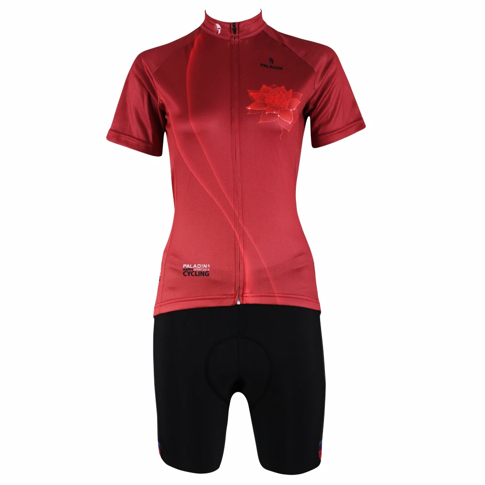 Женская велосипедная рубашка с коротким рукавом PALADIN &quotRed Lotus&quot|bike shirt|short sleeve cycling