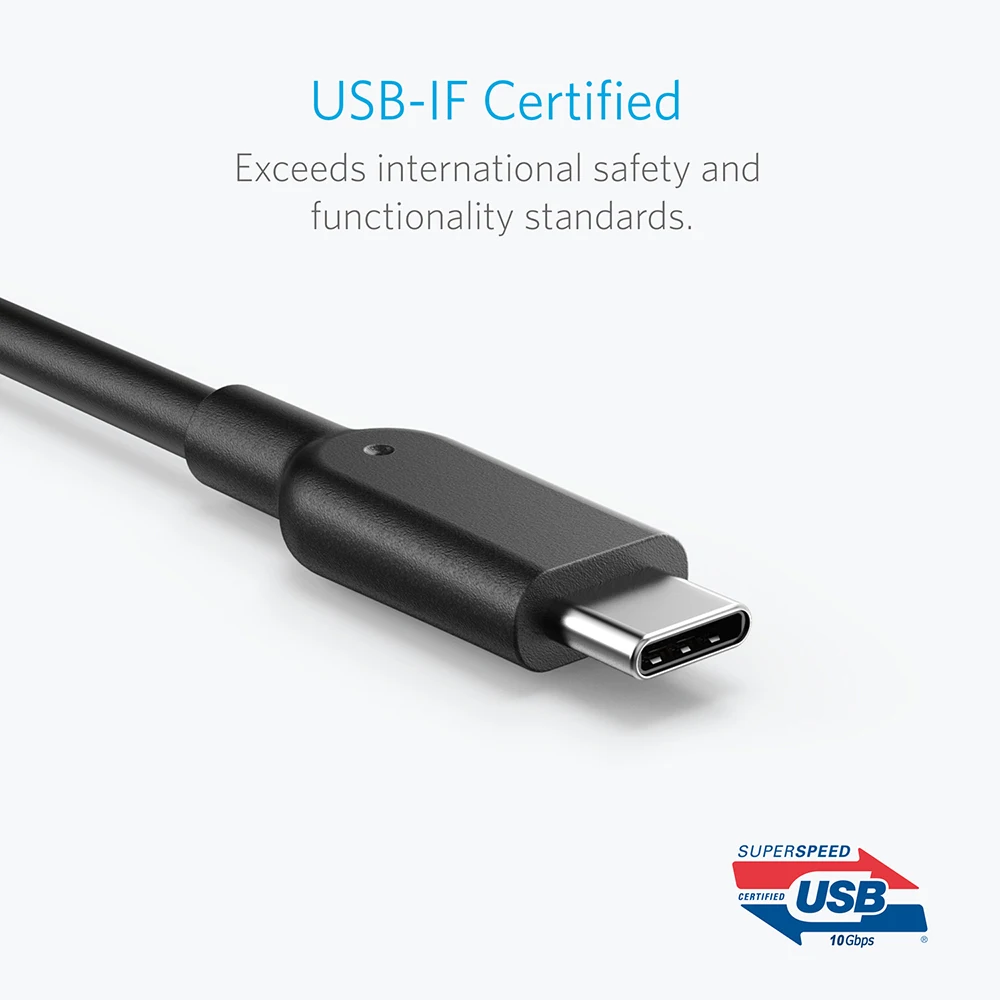 Anker II USB C 3 1 Gen2 кабель (3ft) IF Сертифицированный для Samsung iPad Pro2018 MacBook Sony LG HTC10