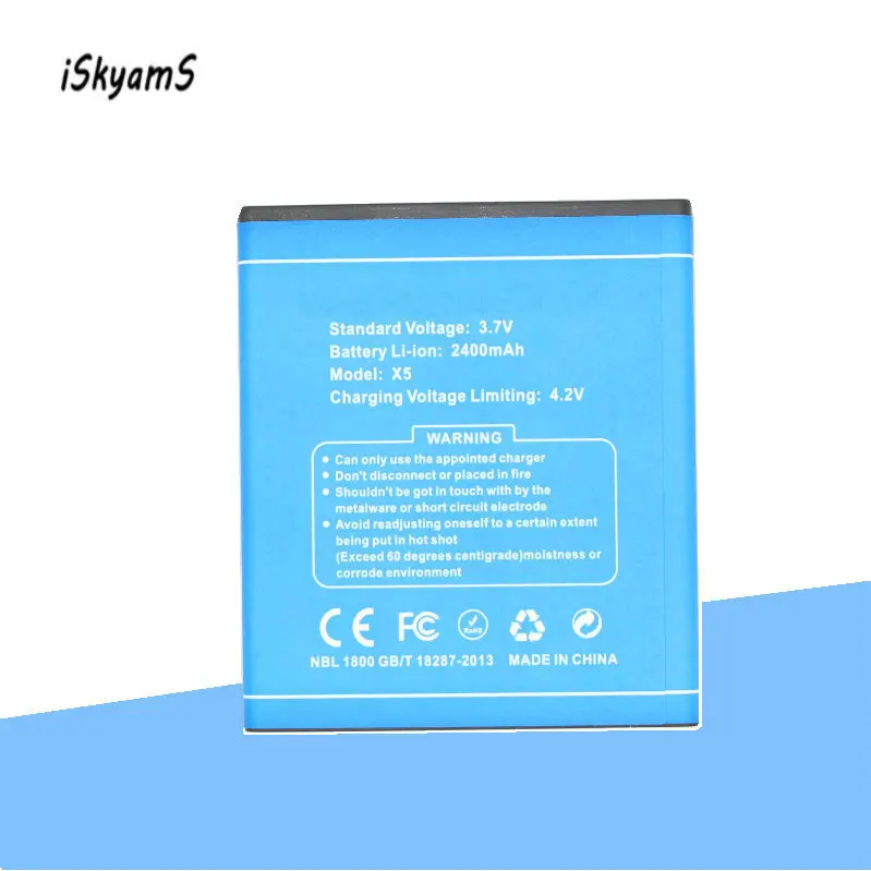 ISkyamS 1x 2400 мАч Высококачественный Сменный аккумулятор для Doogee X5 Pro Аккумулятор