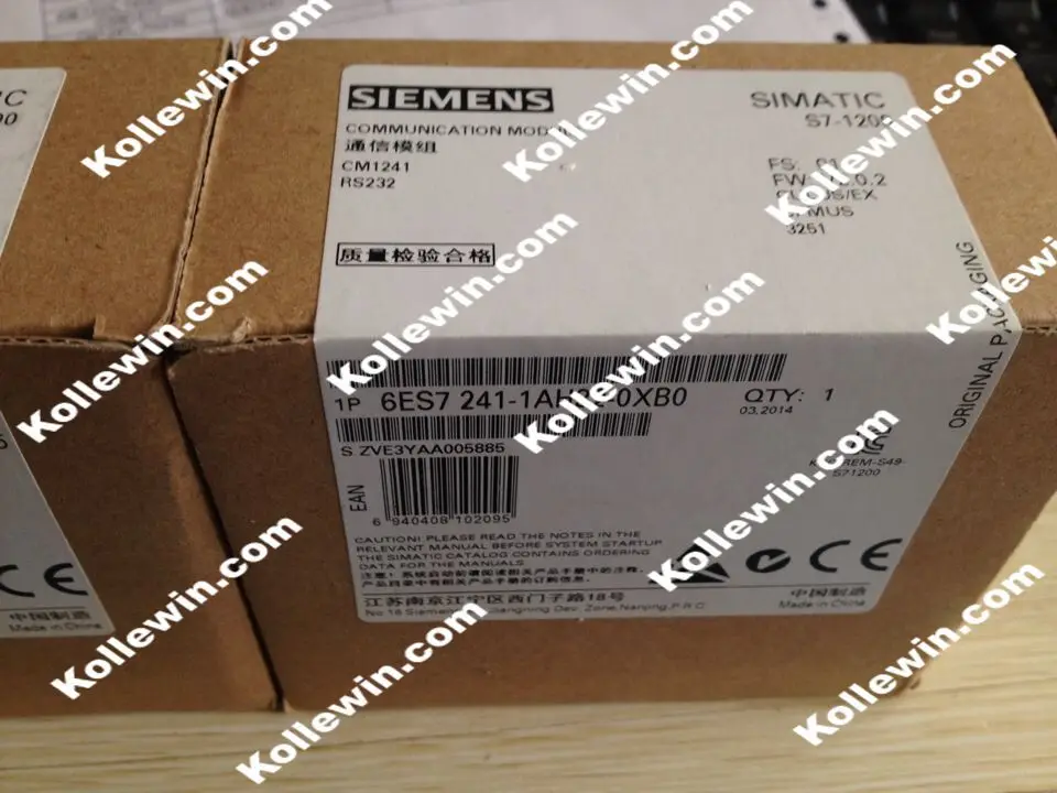 Бесплатная доставка оригинальный модуль связи SIMATIC S7 1200 PLC 6ES7241 1AH32 0XB0 CM1241 RS232 6ES7 241