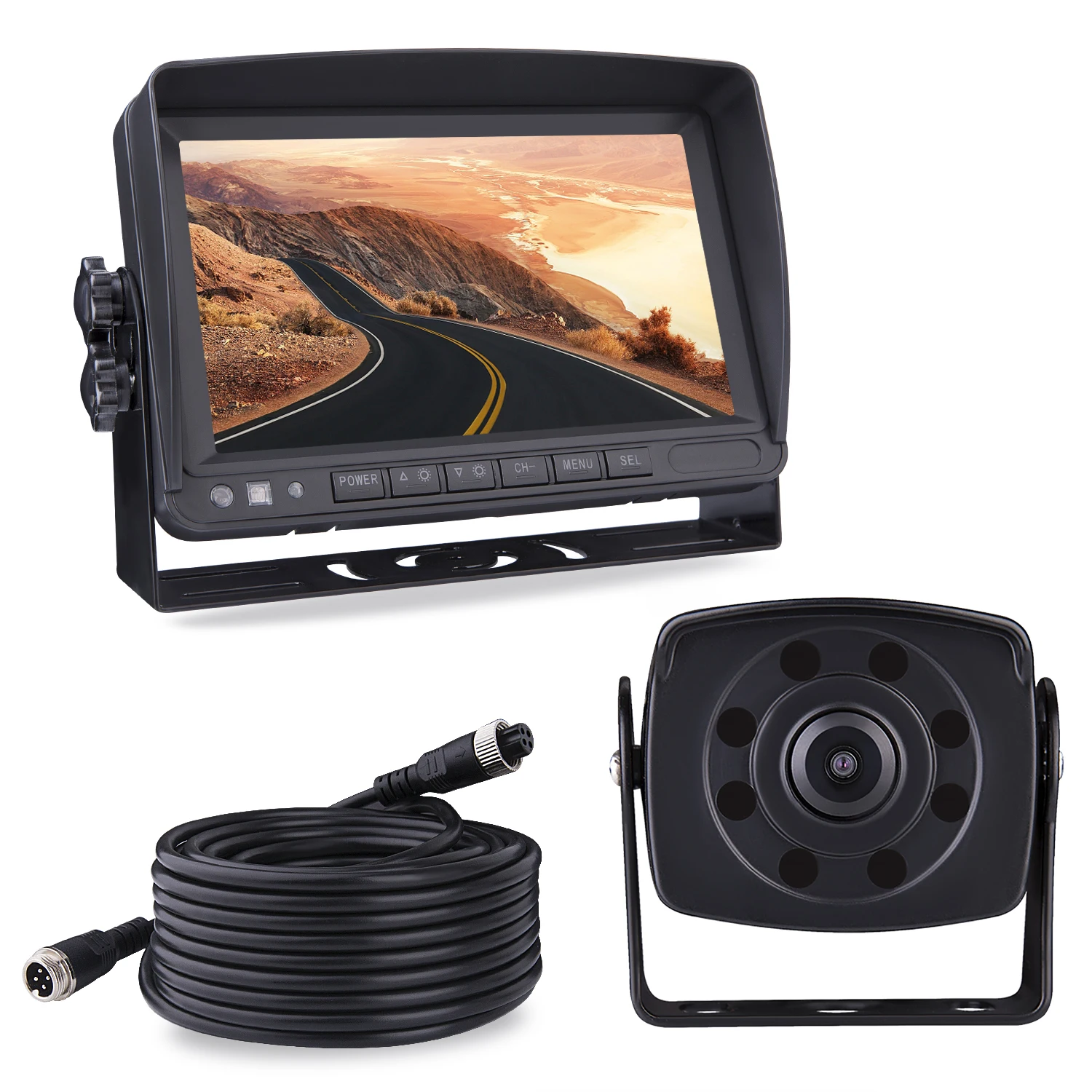SWM " ips камера Dashcam DVR для грузовика, автобуса, 1080 P, монитор ночного видения, камера заднего вида, 9-36 в, водонепроницаемая камера, s 1024 × 600