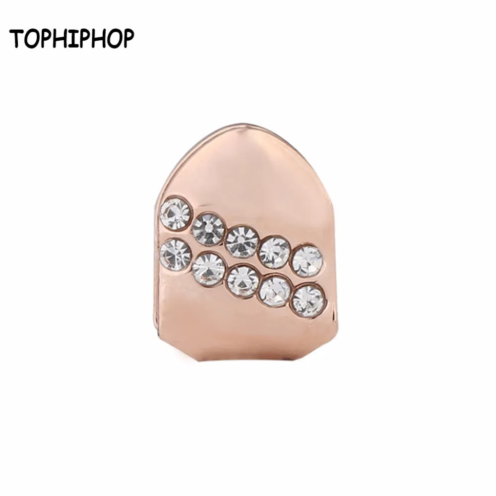 TOPHIPHOP в стиле хип-хоп для мужчин и женщин решетки зуб съемный Одинарная шапка